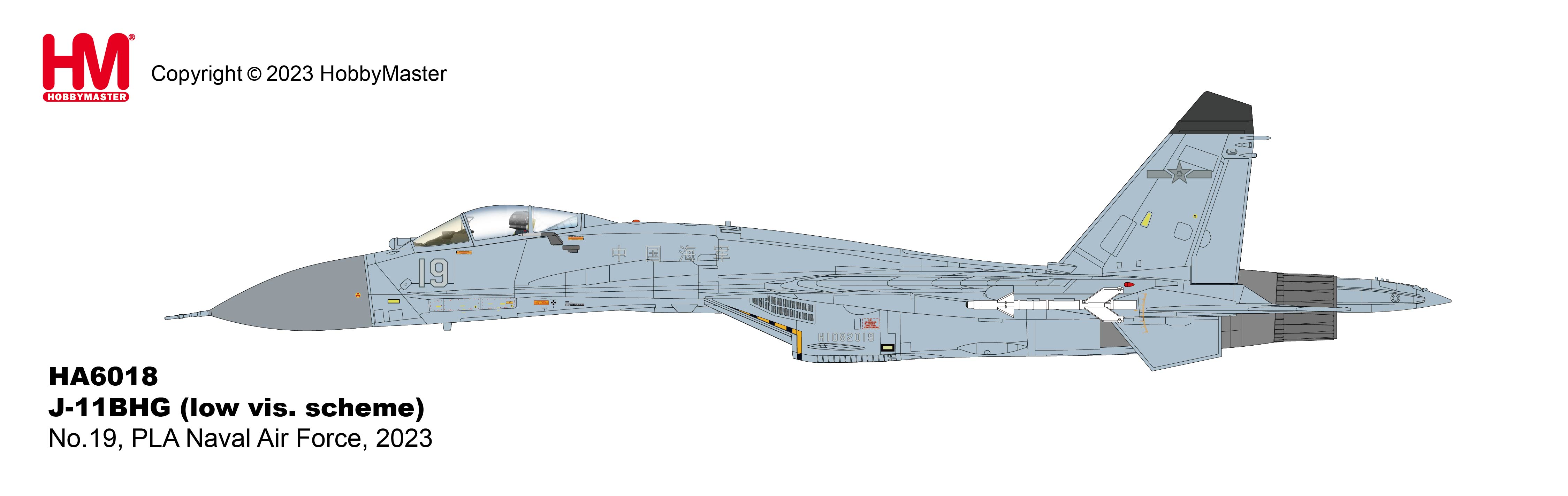J-11BHG (low visibility scheme) No.19, PLA Naval Air Force, 2023